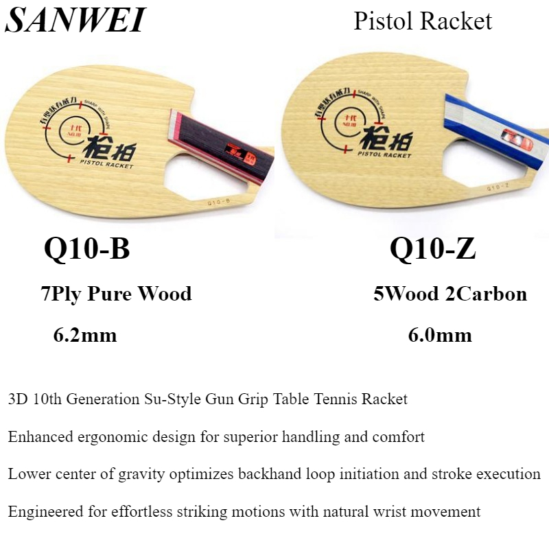 Originele SANWEI Pistool Racke - Table Tennis Gun recensie en prijs