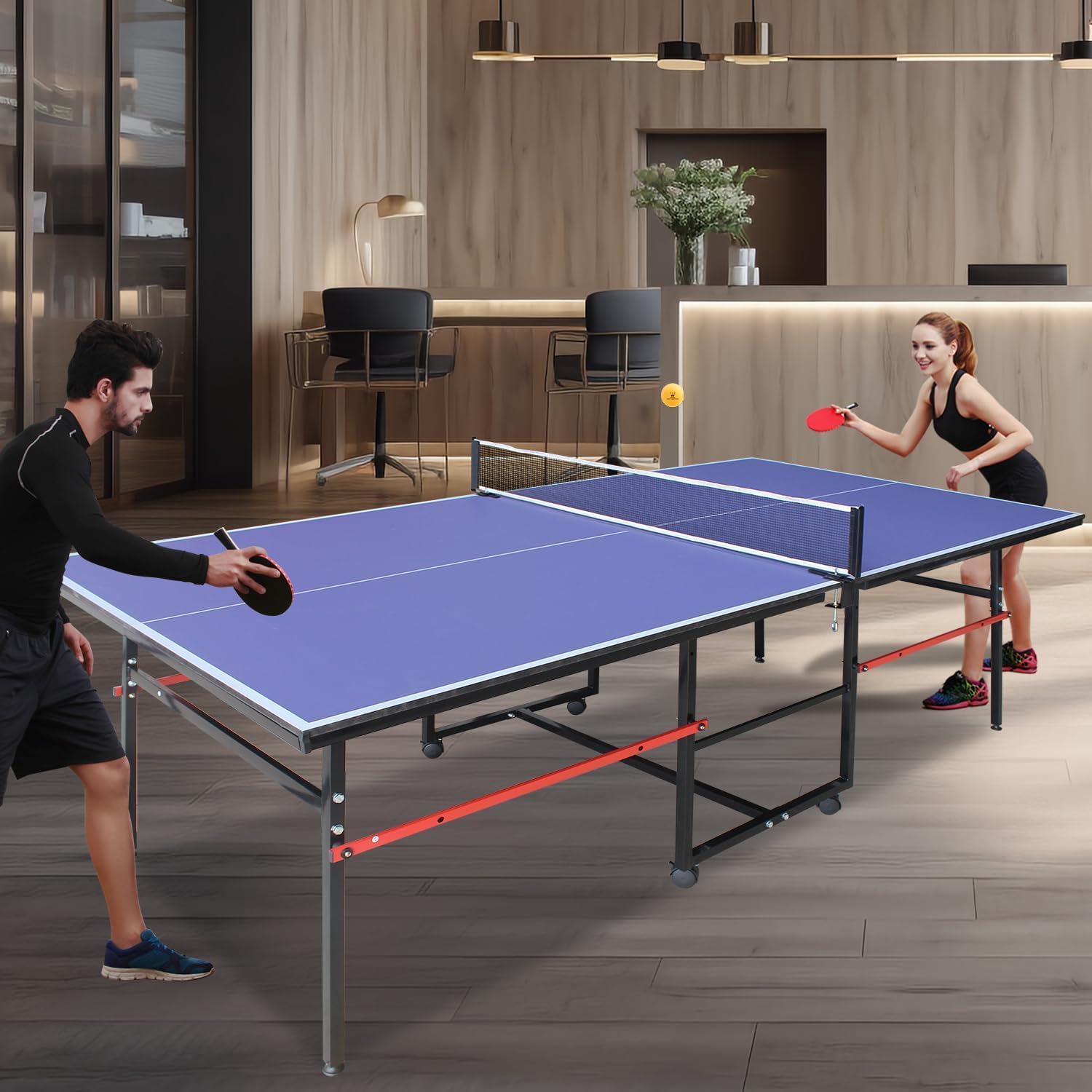 8 ft draagbare pingpongtafel,  - Table Tennis Video Game recensie en prijs